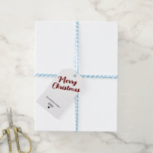 Étiquettes-cadeau Moderne tendance Joyeux Noël Bright Red Gift Tags