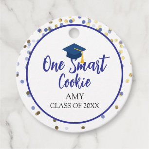 Étiquettes Cadeau Moderne Un Cookie Intelligent Graduation