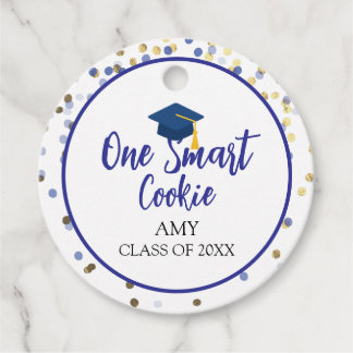 Étiquettes Cadeau Moderne Un Cookie Intelligent Graduation