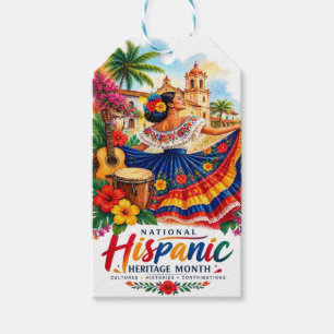 Étiquettes-cadeau Mois du patrimoine hispanique – Culture colorée