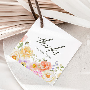 Étiquettes Cadeau Mommy to Bee Floral Aquarelle Merci