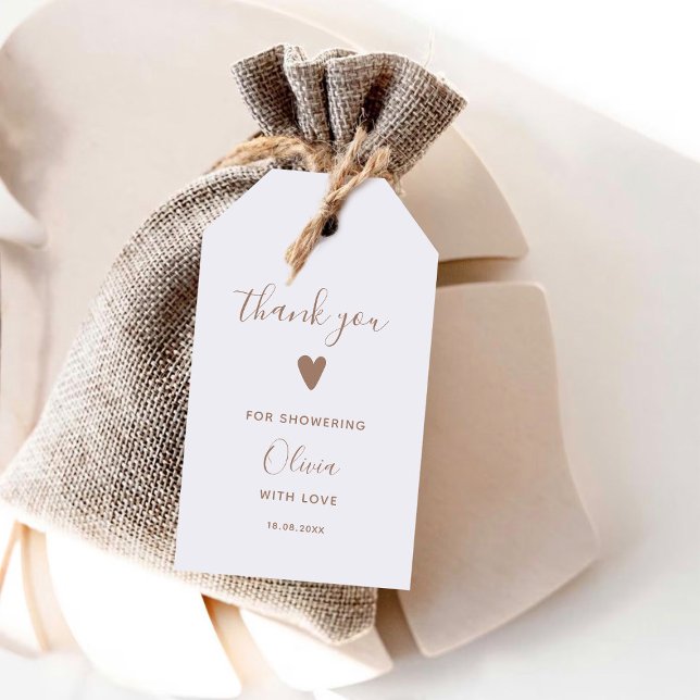 Étiquettes-cadeau Mon bébé Merci beige (Créateur téléchargé)