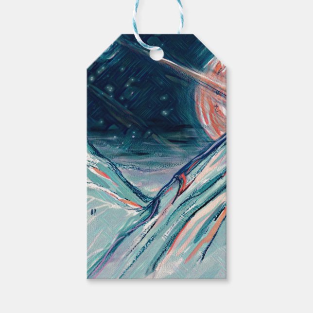 Étiquettes-cadeau Mon futur chez soi dans l'espace (Devant)