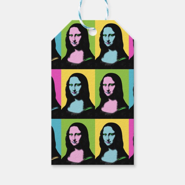 Étiquettes-cadeau Mona Lisa - pop Art Style (Devant)