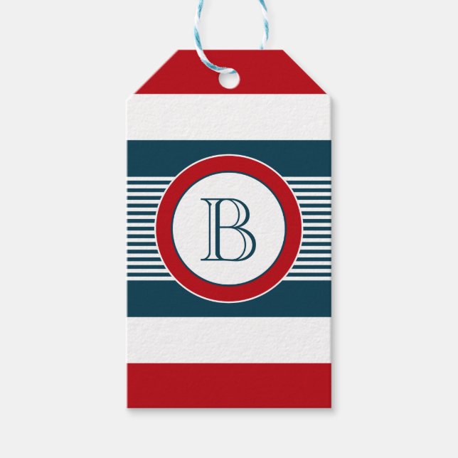Étiquettes-cadeau Monogram design (Devant)
