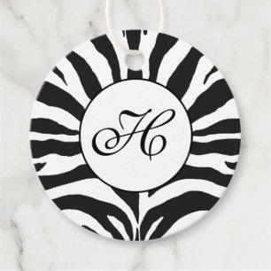 Étiquettes Cadeau Monogramme d'impression Zebra
