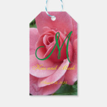 Monogramme humide de rose de rose