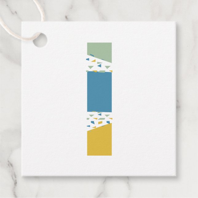 Étiquettes Cadeau Monogramme L de lettre abstraite moderne personnal (Devant)