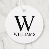 Monogramme personnalisé classique et nom Favoriser