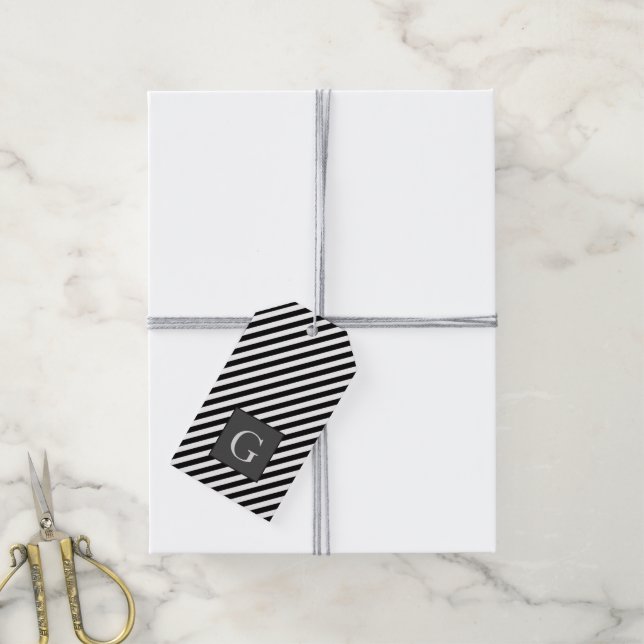 Étiquettes-cadeau Monogrammes Groomsmen Meilleur Homme Père Groom St (Avec de la ficelle)