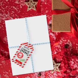 Étiquettes-cadeau Morceau de Charbon Noël drôle funky Secret Santa