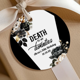 Étiquettes Cadeau Mort à Mes Vingt Ans Floral 30e Anniversaire