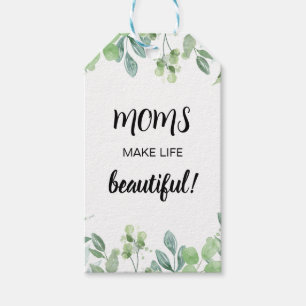 Étiquettes-cadeau Mothers Day Word Art with Foliing