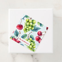 Motif alimentaire de fruits rouges verts Raisins c