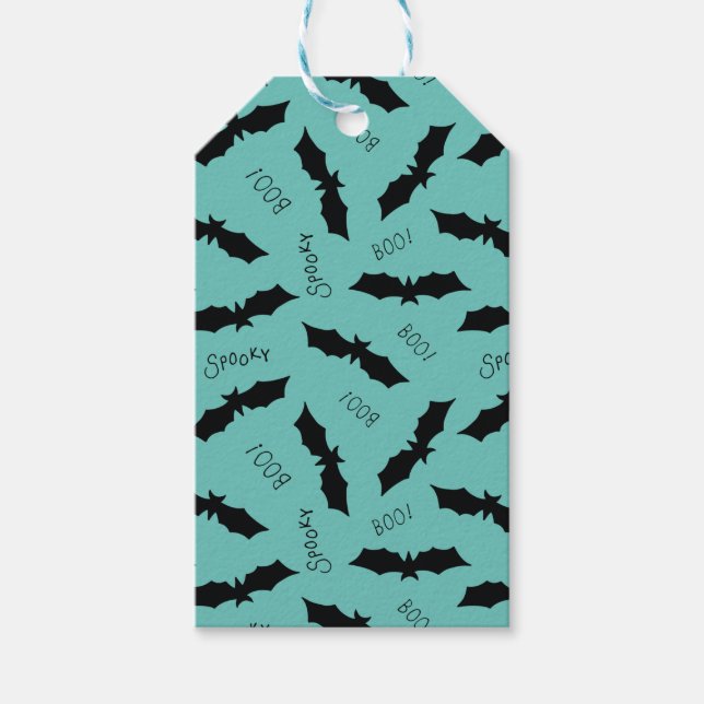 Étiquettes-cadeau Motif de chaume d'Halloween (Devant)