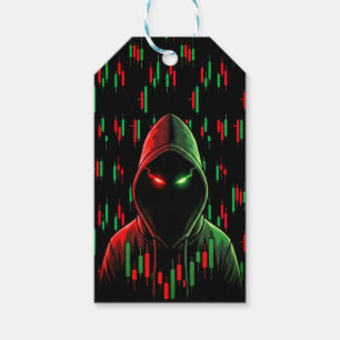 Étiquettes-cadeau Motif de graphique de trading Streetwear Bougie ro