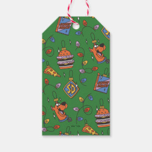 Étiquettes-cadeau Motif de lumières de snack de vacances de Scooby-D