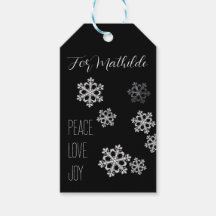 Motif de Noël Monochrome Snowflake avec script