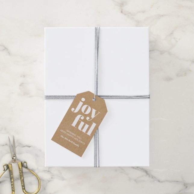 Étiquettes-cadeau Motif de texture papier Kraft Brown Faux personnal (Avec de la ficelle)