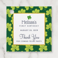 Motif de trèfle vert mignon Anniversaire Merci