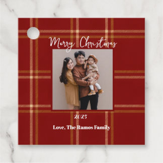 Étiquettes Cadeau Motif écossais Tartan Noël personnalisable