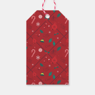 Étiquettes-cadeau Motif Elf Candy Checker