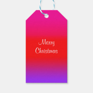 Étiquettes-cadeau Motif Festif Magenta Red Purple Ombre Gradient