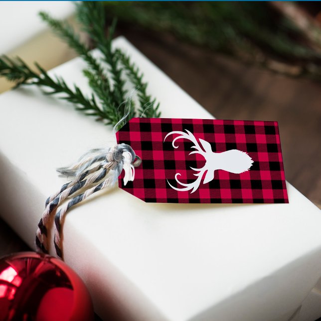 Étiquettes-cadeau Motif Festif Plaid (Créateur téléchargé)