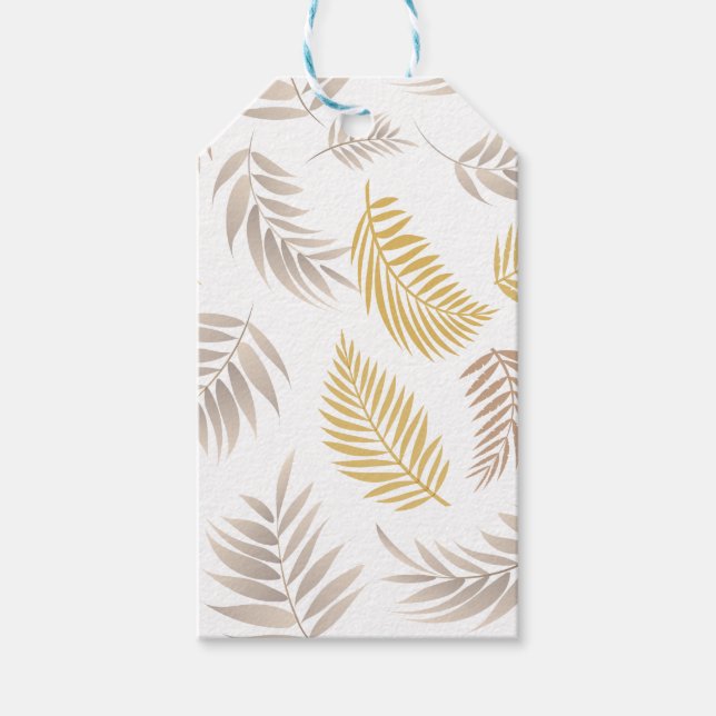 Étiquettes-cadeau Motif Feuille tropical 7 (Devant)