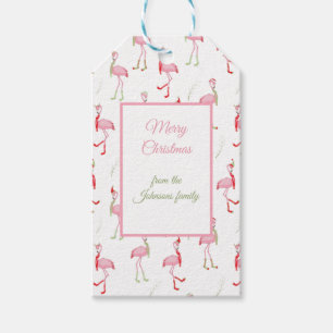 Étiquettes-cadeau Motif Flamingo rose pâle