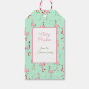 Étiquettes-cadeau Motif Flamingo rose pâle