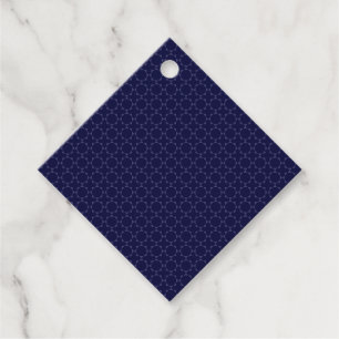 Étiquettes Cadeau Motif géométrique islamique bleu foncé