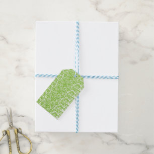 Étiquettes-cadeau Motif Vert Citron Grunge - Décoration Abstraite d'