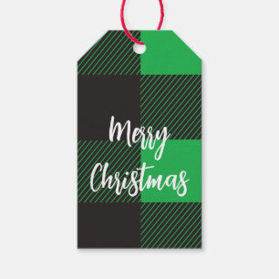 Étiquettes-cadeau Motif vert Joyeux Noël