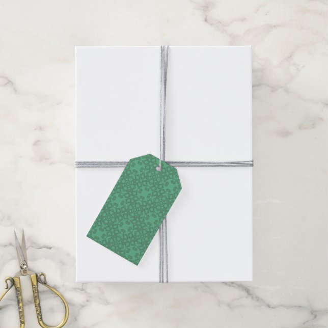 Étiquettes-cadeau Motif vert menthe personnalisé (Avec de la ficelle)