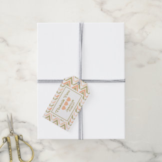 Étiquettes-cadeau Mots clés Boho Favor - Peach Gold
