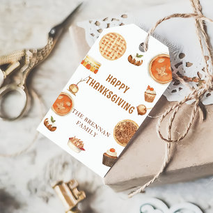 Étiquettes-cadeau Mots-clés cadeaux de Bon thanksgiving à tarte Citr