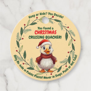 Étiquettes Cadeau Mots clés Christmas Cruising Duck