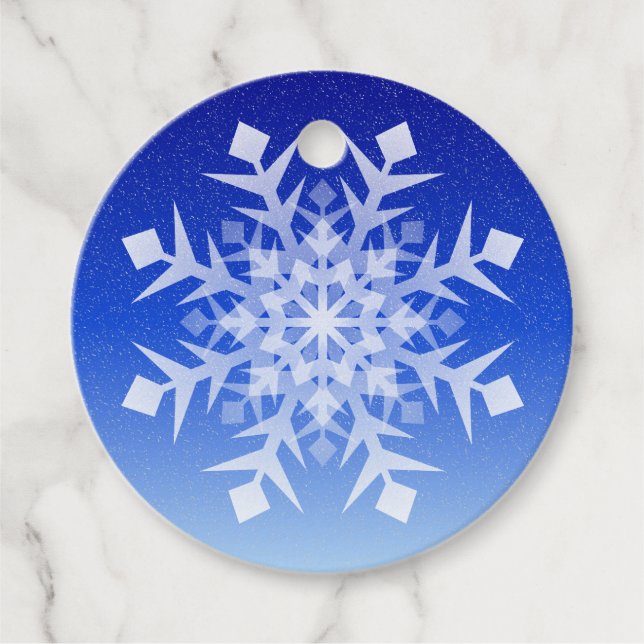 Étiquettes Cadeau Mots clés de la préférence de flocon de neige Noël (Devant)