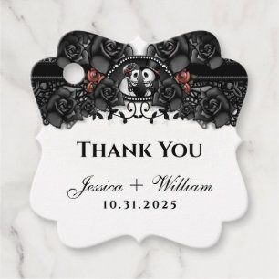 Étiquettes Cadeau Mots clés Favoriser le Merci Mariage Halloween