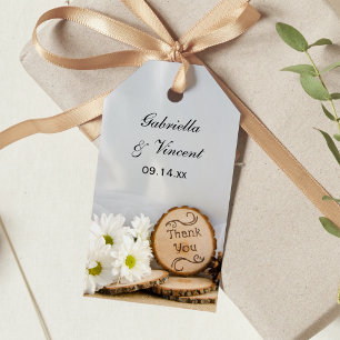 Étiquettes-cadeau Mots clés Rustic Daisy Woods Mariage Merci Favoris
