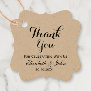 Étiquettes Cadeau Mots-clés Rustique Mariage Merci Favoriser
