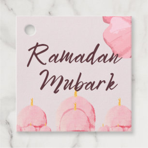 Étiquettes Cadeau Moubarak rose du Ramadan