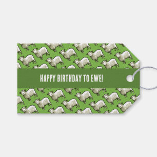Étiquettes-cadeau Mouton Mignon Joyeux Anniversaire À Toi Motif D'ar