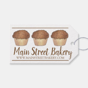 Étiquettes-cadeau Muffin À La Pouce Cuisinée À La Boulangerie Baker