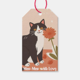 Étiquettes-cadeau Mur-Mur with Love Custom Cute Happy Cat