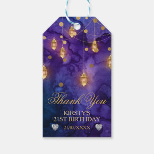 Étiquettes-cadeau Mystic Imaginaire Night Lanterns & Bokeh Anniversa