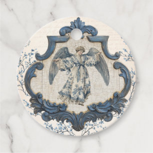 Étiquettes Cadeau Nativité de Toile vintage   Ange de Noël