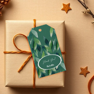Étiquettes-cadeau Nature bohème verte moderne