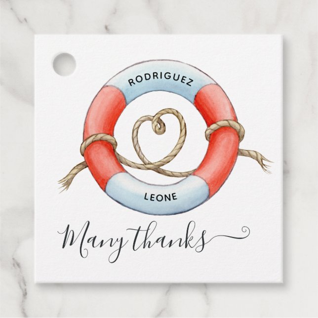 Étiquettes Cadeau Nautique (Devant)